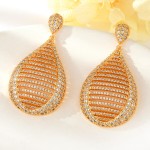 Amazing Big Gold Plated Dangle Earrings