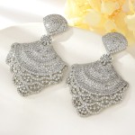 Bulk Platinum Plated White Dangle Earrings from Editor Picks