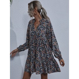 Floral Print Smock Dress