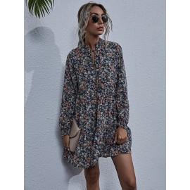 Floral Print Smock Dress