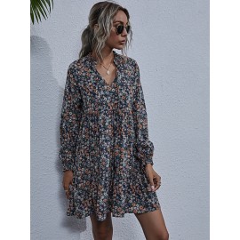 Floral Print Smock Dress