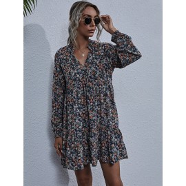 Floral Print Smock Dress