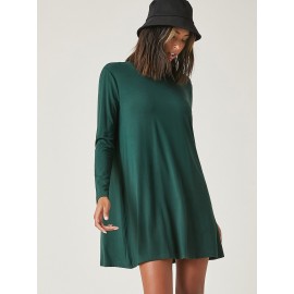 Mock-neck Tee Dress