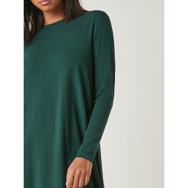 Mock-neck Tee Dress