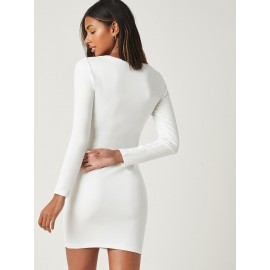 Form Fitted Solid Dress