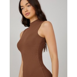 Mock-Neck Bodycon Dress