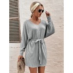 Raglan Sleeve Belted Tee Dress