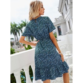 Floral Ruffle Hem Dress