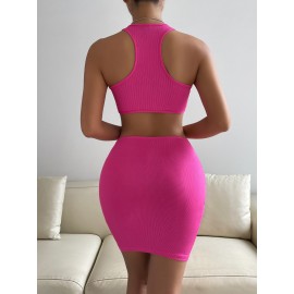 Rib Knit Cut Out Bodycon Dress